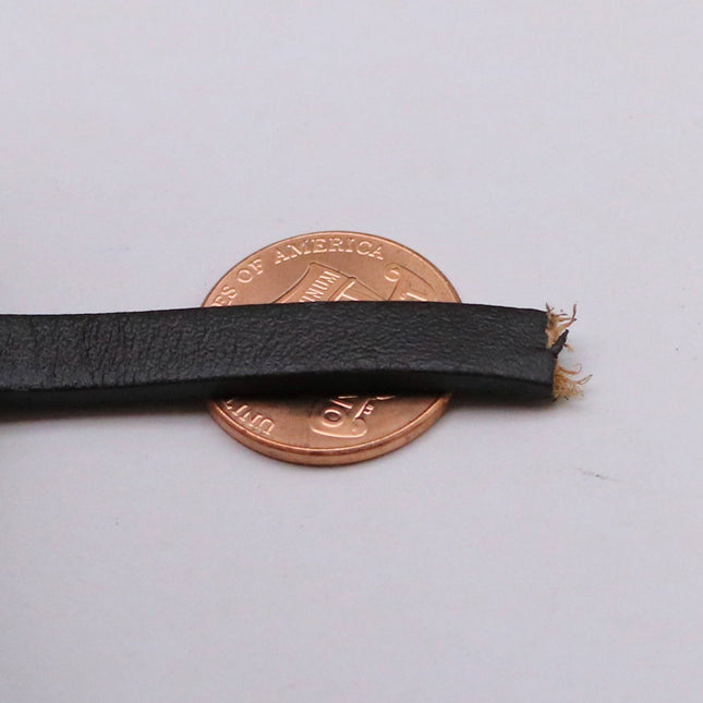 10 yard of 1/4 inch 6mm Dark Brown Genuine Leather Strap - Premium Quality Real Leather - 30 Feet Long - 1/4 Inch / 6mm Flat Strip -Ship USA