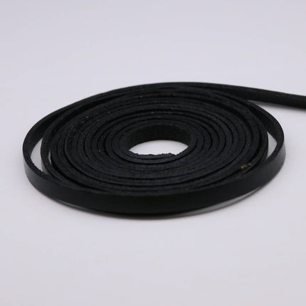 10 yard of 3/16 inch 5mm Black Genuine Leather Strap - Premium Quality Real Leather - 30 Feet Long - 3/16 Inch / 5mm Flat Strip