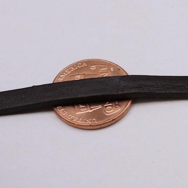 10 Yard - 3/16 inch 5mm Dark Brown Genuine Leather Strap - Premium Quality Real Leather - 30Feet Long - 3/16 Inch / 5mm Flat Strip -Ship USA