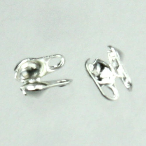 100pcs of Silver finished ball chain connector ONLY for 1.2mm ball chain - crimp type