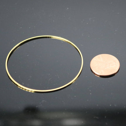 10 pcs Gold Ring Circle - 50mm x 1.2mm (2 inch) - 24K Gold Plated Ring Circle Link Connector Closed Jump Rings