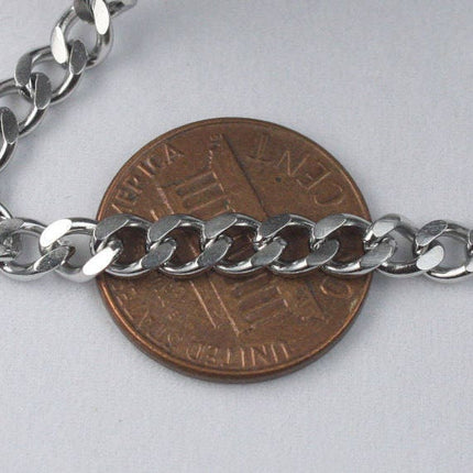 15 ft of Surgical Stainless Steel Miami Cuban Curb Sturdy BIG Curb chain - 4.5mm width 16G Wire - ST45MCU