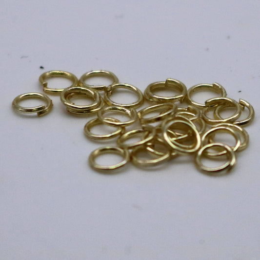 200 pcs 4mm Jump Rings, TARNISH Resistant Tarnish FREE Anti Tarnished 18K Gold Plated, Jump Rings Open 4x0.5mm 24 Gauge 24G Bulk - ATO5x4