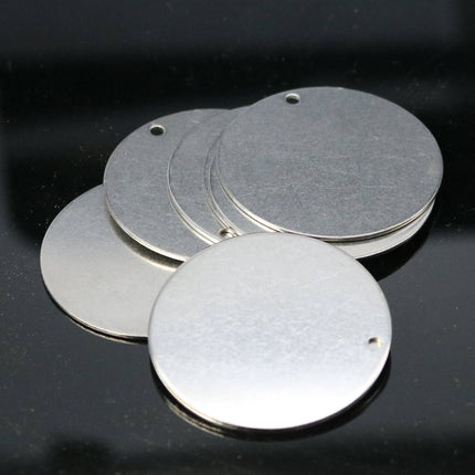 5 pcs of 1-9/16" Stainless Steel Stamping Blanks Disc - 1-9/16 inch 40 mm 18 gauge 1.0mm thickness - Blank Stamping Metal Flat Discs Tags