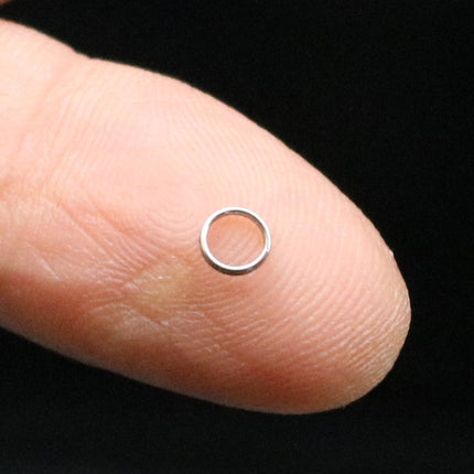 4mm Stainless Steel Split Rings - Thin Split Ring Surgical Steel - 100 pcs - 4mm x 0.4mm - 3/16" x 26G