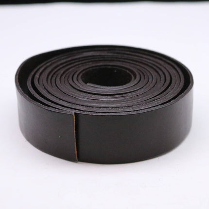 1 inch x 84" Dark Brown Genuine Leather Strap - Premium Quality Real Leather - 7 Feet Long - 1 Inch / 25mm Flat Strip
