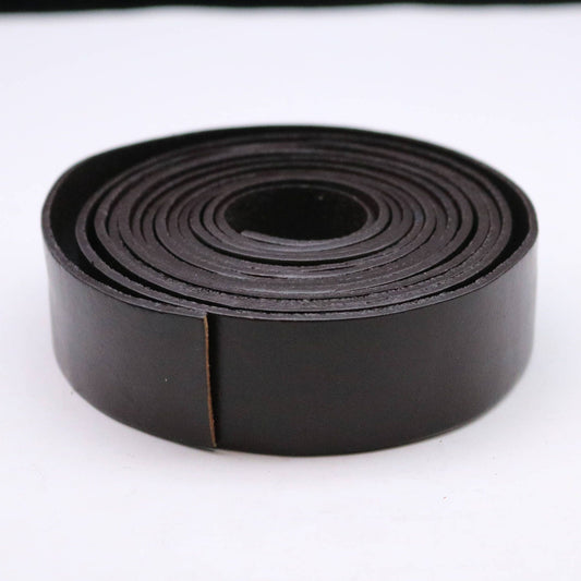 1 inch x 84" Dark Brown Genuine Leather Strap - Premium Quality Real Leather - 7 Feet Long - 1 Inch / 25mm Flat Strip - Ship California USA