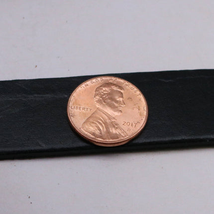 13/16 inch 20mm x 84" Black Genuine Leather Strap - Premium Quality Real Leather - 7 Feet Long - 13/16 Inch / 20mm Flat Strip