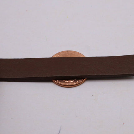 3/8 inch 10mm x 84" Brown Genuine Leather Strap - Premium Quality Real Leather - 7 Feet Long - 3/8 Inch / 10mm Flat Strip
