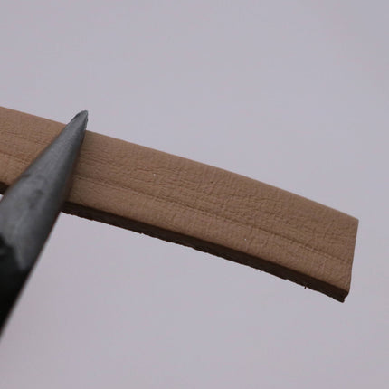 3/8 inch 10mm x 12/36 inch Light Brown Genuine Leather Strap - Premium Quality Real Leather - 1/3 Feet Long - 3/8 Inch / 10mm Flat Strip