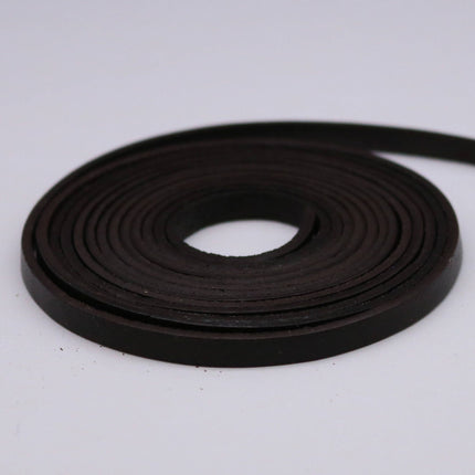 10 Yard - 3/16 inch 5mm Dark Brown Genuine Leather Strap - Premium Quality Real Leather - 30Feet Long - 3/16 Inch / 5mm Flat Strip