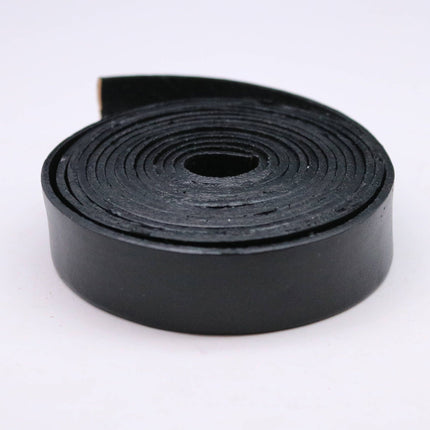 10 Yard of 13/16 inch 20mm Black Genuine Leather Strap - Premium Quality Real Leather - 30 Feet Long - 13/16 Inch / 20mm Flat Strip