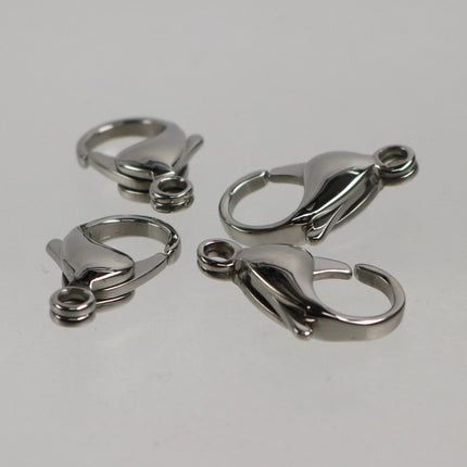 STAINLESS Steel 20mm BIG Large Chunky Lobster Clasp Parrot Clasp Claw Clasp - 20x13mm Solid Stainless Steel Lobster Clasp - STLOB20