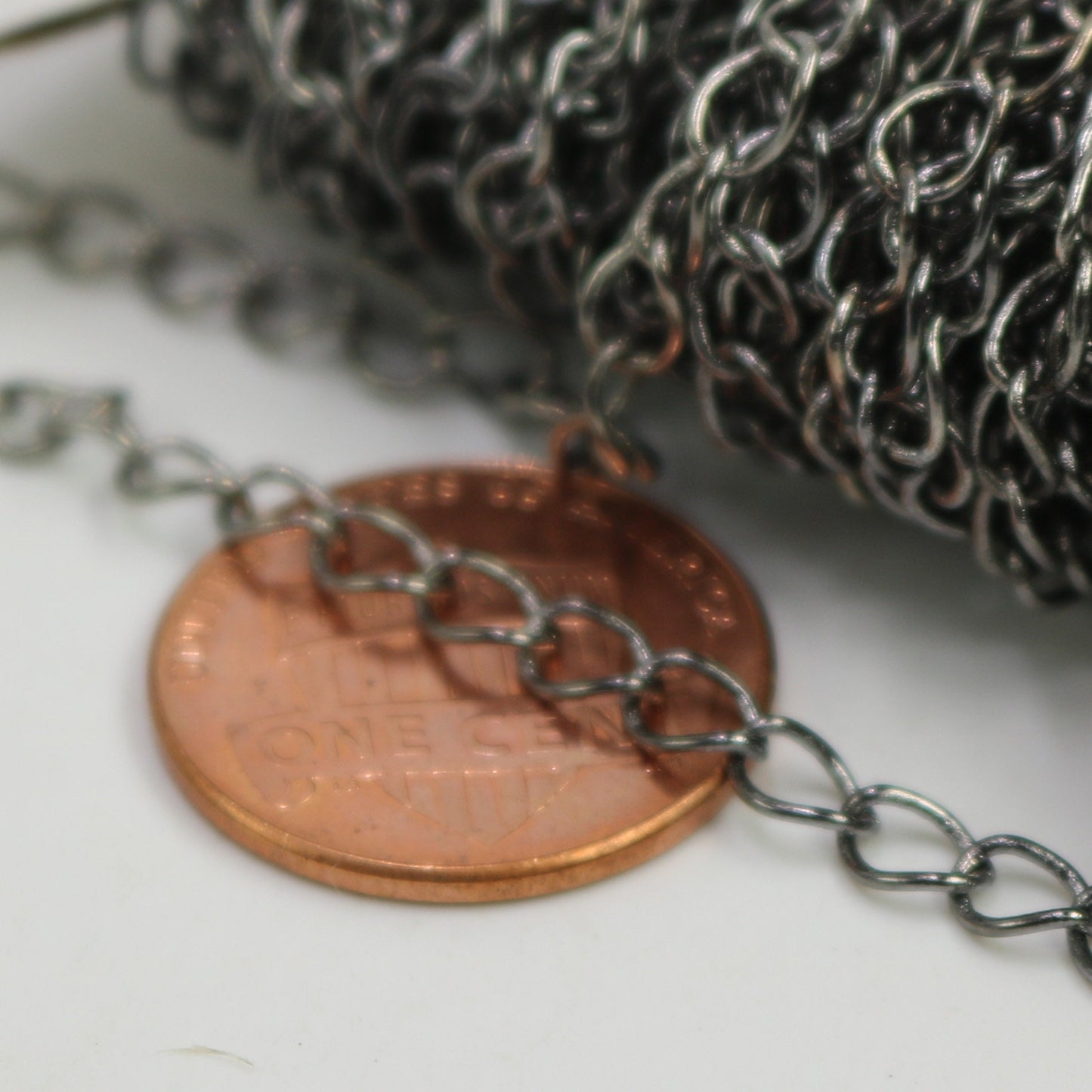 10 ft Gunmetal SOLDER Curb Chain EXTENDER Chain - 3.8x4.5mm Soldered Link - 3845CU