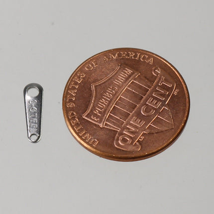 50pcs of STAINLESS Steel Chain Necklace Bracelet Clasp Terminal Connector Tag with Mark "S.STEEL" - 10x3mm