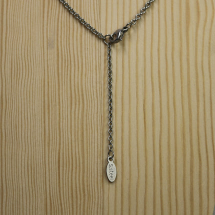 50pcs of STAINLESS Steel Chain Necklace Bracelet Clasp Terminal Connector Tag with Mark "S.STEEL" - 10x4.2mm