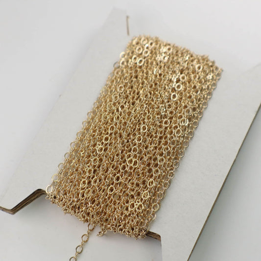 New 32 feet spool of Champagne Gold (Pinky Gold) Plated SOLDERED Tiny  Figure 8 Connector Chain - 3.0x1.9mm links - 8SMALL
