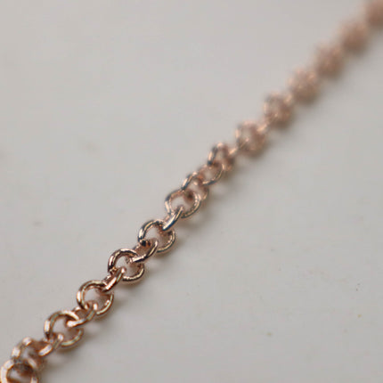New 32 feet ROSE Gold Plated Tiny Cable Chain - 2.0x1.4mm SOLDERED link Necklace Bracelet Dainty Delicate Chain bulk Chain - 2014S