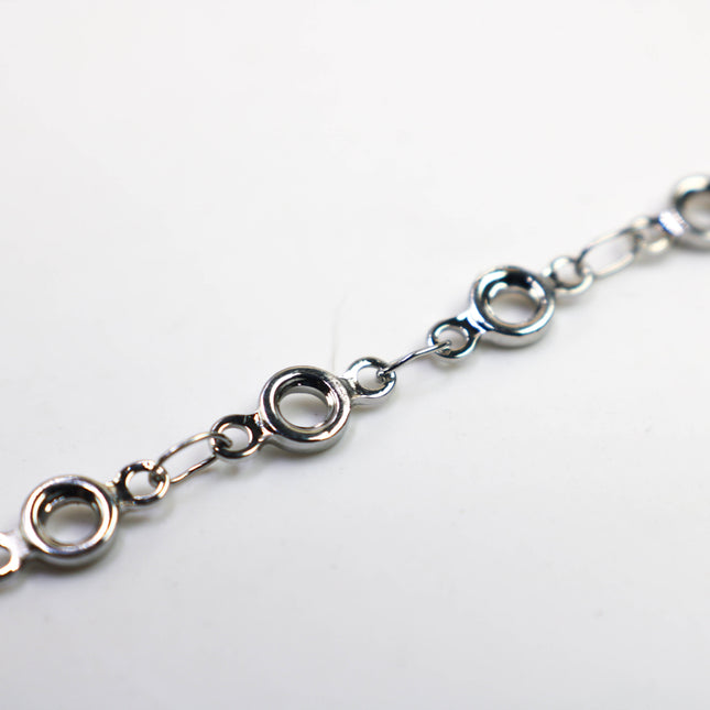 Stainless Steel Handmade Custom Chain - 4mm 3/16" Circle Link Chain, 12/36/120 inch - Necklace Bracelet Soldered Link - 4mm width 1.1mm thic