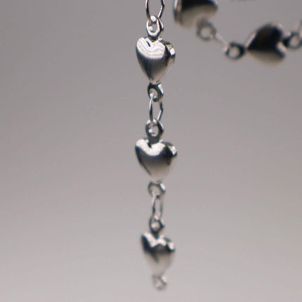 Stainless Steel Handmade Custom Chain - 6x10mm 1.9mm thickness HEART Link Chain, 12/36/120 inch - Necklace Bracelet Soldered Link