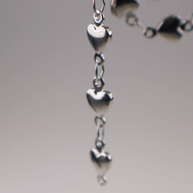 Stainless Steel Handmade Custom Chain - 6x10mm 1.9mm thickness HEART Link Chain, 12/36/120 inch - Necklace Bracelet Soldered Link