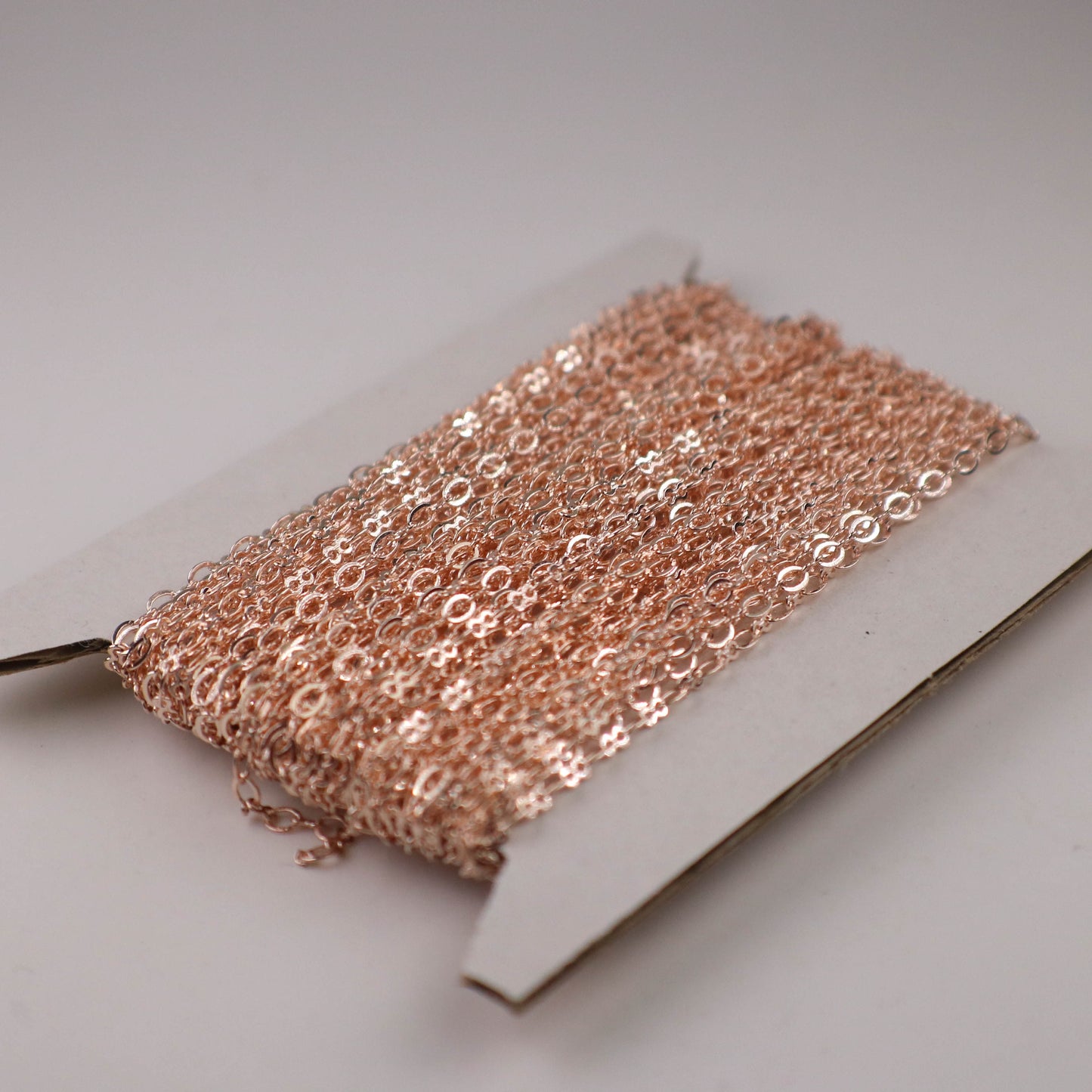 New Sample Lot 3 feet spool of ROSE Gold Plated SOLDERED Tiny  Figure 8 Connector Chain - 3.0x1.9mm links - 8SMALL