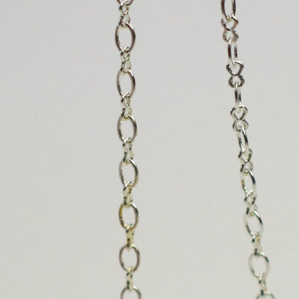 New 10 feet spool of Sterling Silver Plated SOLDERED Tiny  Figure 8 Connector Chain - 3.0x1.9mm links - 8SMALL