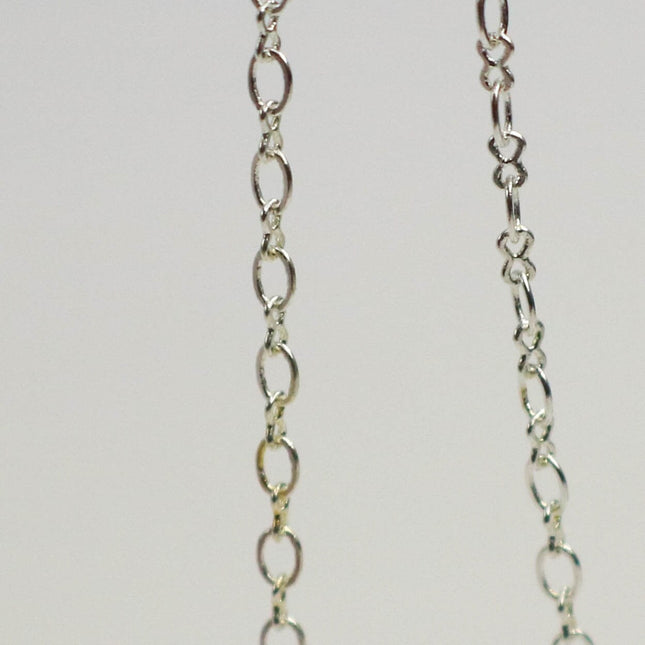 New 10 feet spool of Sterling Silver Plated SOLDERED Tiny  Figure 8 Connector Chain - 3.0x1.9mm links - 8SMALL