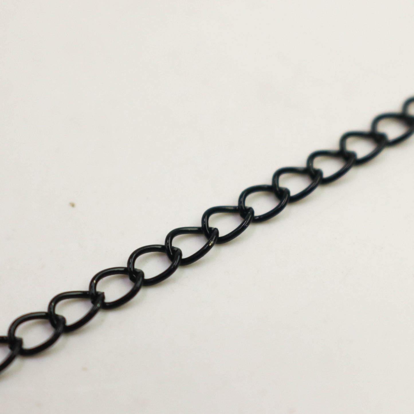 New 10 ft Black SOLDER Curb Chain EXTENDER Chain - 3.8x4.5mm Soldered Link - 3845CU