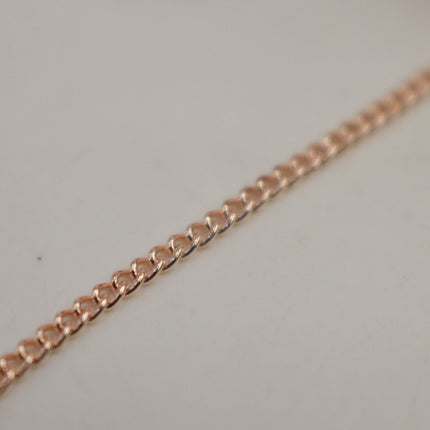 New 10 feet ROSE Gold Plated Solder Curb Chain - 1.6mm SOLDERED Link - 1.6S