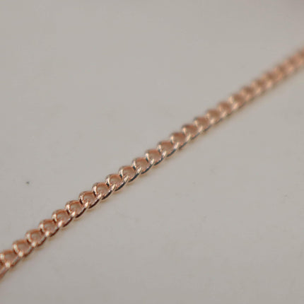 New 100 feet ROSE Gold Plated Solder Curb Chain - 1.6mm SOLDERED Link - 1.6S