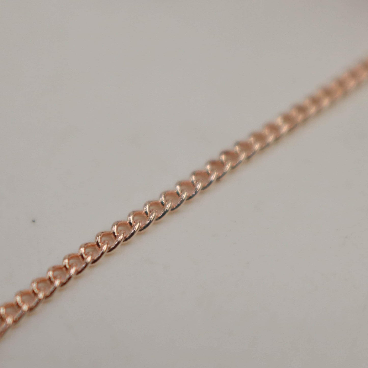 New 32 feet ROSE Gold Plated Solder Curb Chain - 1.6mm SOLDERED Link - Ship from California USA - 1.6S