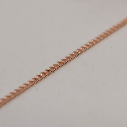 New 100 feet Rose Gold Plated Solder FACET Curb Chain - 1.6mm SOLDERED Link - 1.6F