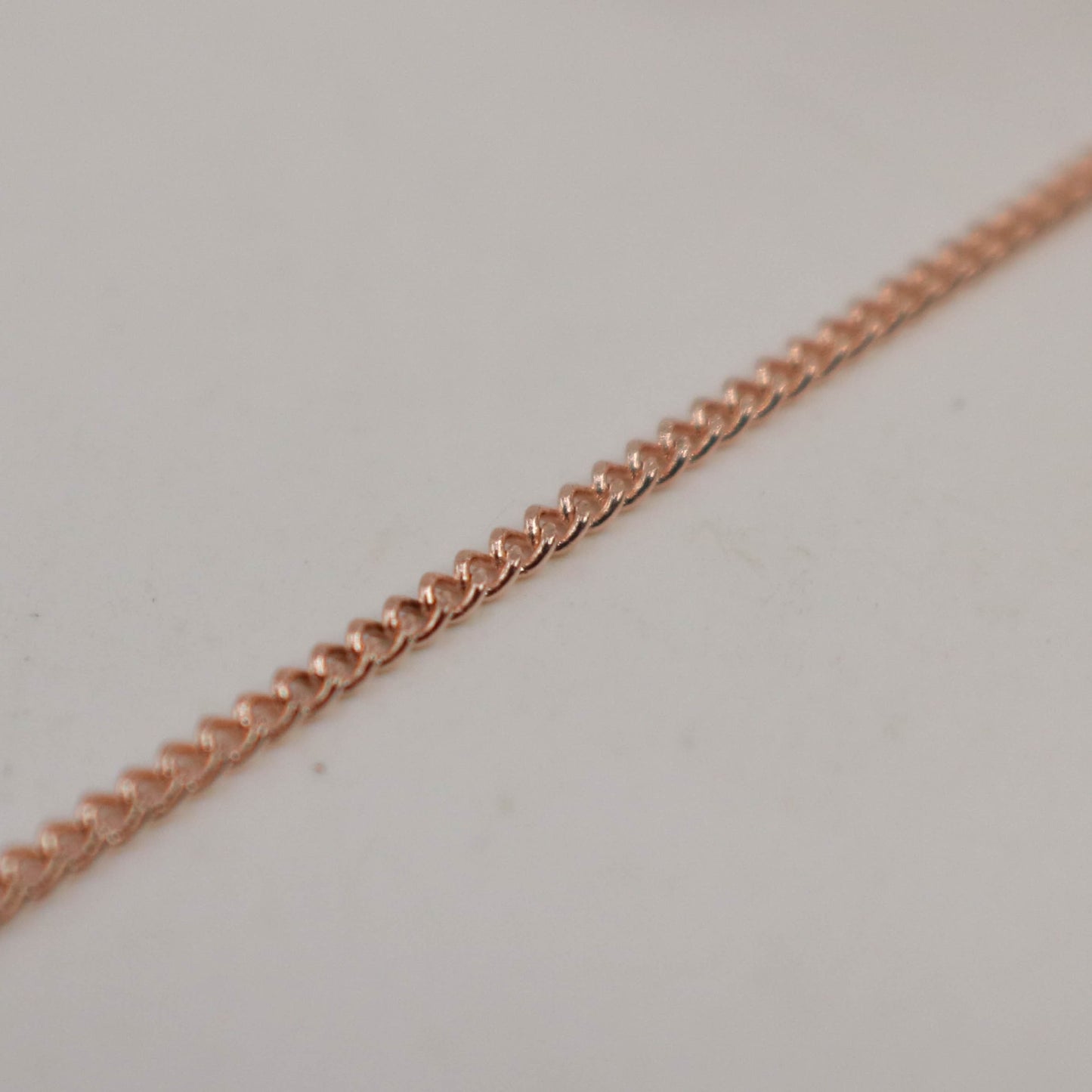 New 100 feet Rose Gold Plated Solder FACET Curb Chain - 1.6mm SOLDERED Link - Ship from California USA - 1.6F