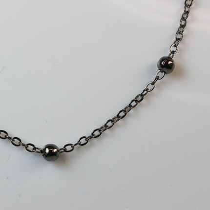300 feet of Gunmetal Satellite LARGE Ball Bead Solder Cable Chain - 3x1.7mm Link - 4mm Ball - 317FSATB