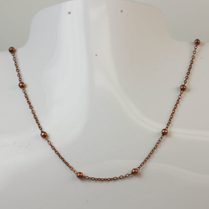 10 feet of Antique Copper Satellite LARGE Ball Bead Solder Cable Chain - 3x1.7mm Link - 4mm Ball - 317FSATB