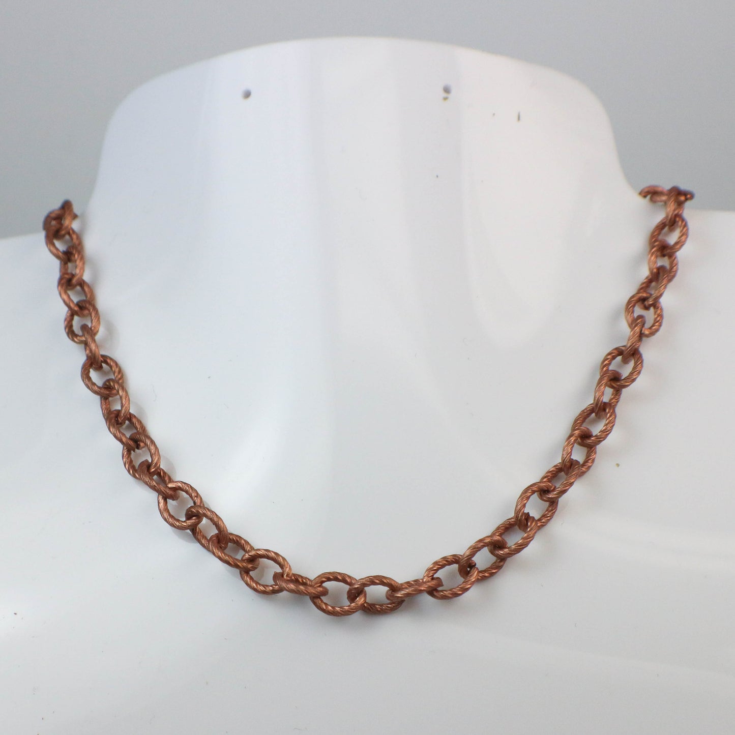 New 10 feet of Antique Copper Oval BIG Chunky Texture Cable Chain - 8x7mm Unsoldered Link - Necklace Bracelet - 8070TX