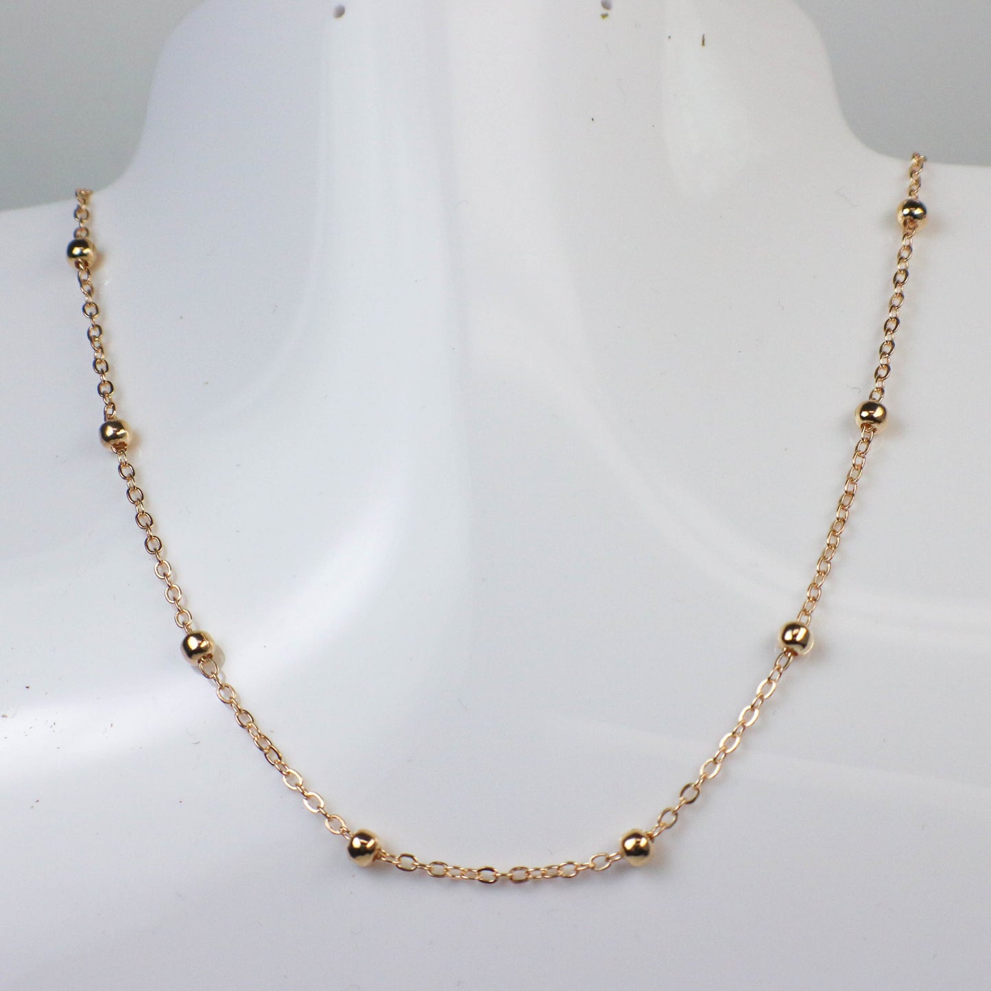 New 32 feet of Champagne Gold (Pinky Gold) Plated Satellite LARGE Ball Bead Solder Cable Chain - 3x1.7mm Link - 4mm Ball Bead 317FSATB