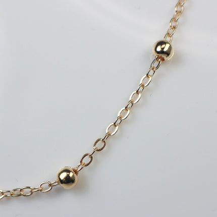 New 300 feet of Rose Gold Plated Satellite LARGE Ball Bead Solder Cable Chain - 3x1.7mm Link - 4mm Ball   - 317FSATB