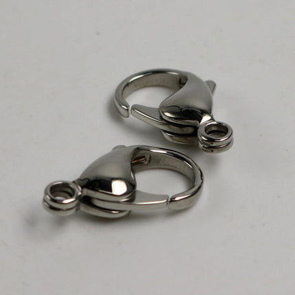 STAINLESS Steel 20mm BIG Large Chunky Lobster Clasp Parrot Clasp Claw Clasp - 20x13mm Solid Stainless Steel Lobster Clasp - STLOB20