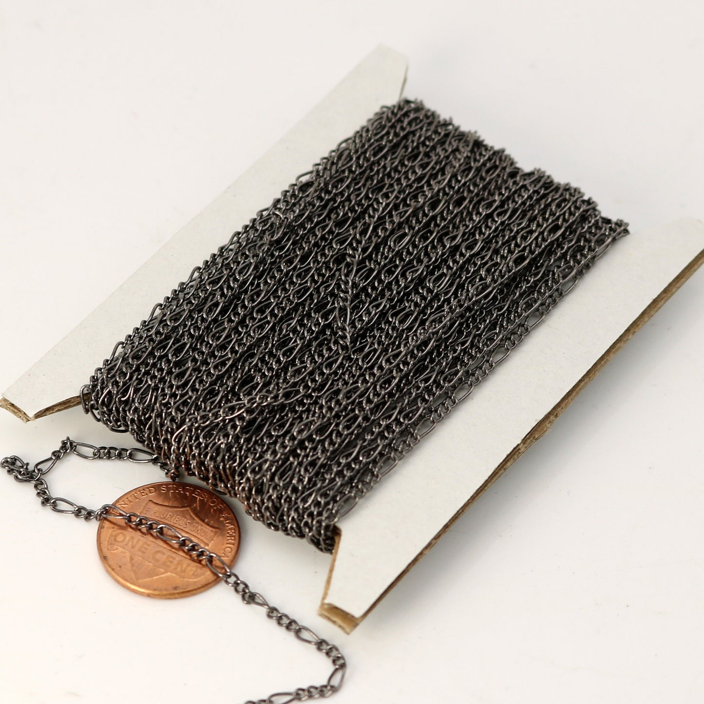 10 feet Gunmetal Figaro Chain SOLDERED Sturdy FIGARO chain 2x4.5mm - Necklace Wholesale Chain DIY Chain bulk chain - 245FIGARO