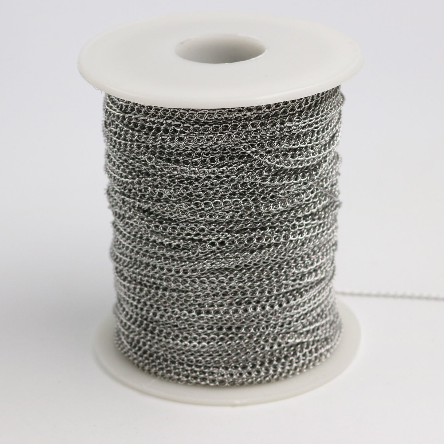 30 feet of Stainless Steel Curb Chain bulk - 2x2.5mm SOLDER Surgical Stainless Steel Sturdy tiny curb chain - 2mm Solder Link