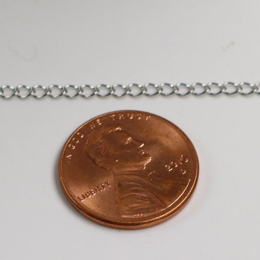 30 feet of Stainless Steel Curb Chain bulk - 2x2.5mm SOLDER Surgical Stainless Steel Sturdy tiny curb chain - 2mm Solder Link