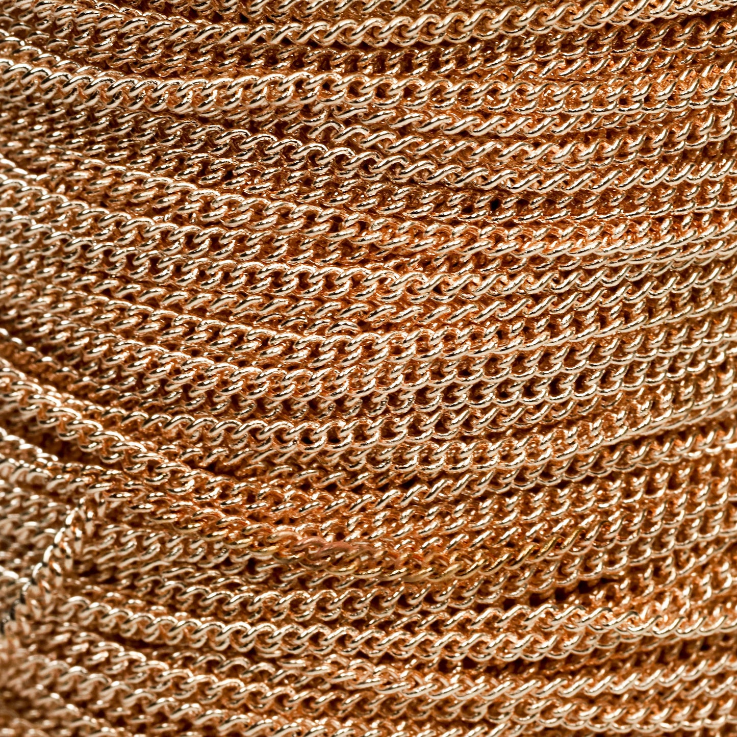 NEWnew 10 ft Raw Brass (Copper Color) SOLDERED sturdy Chunky Curb Chain - 2.7mm width Solder link - 2.7S