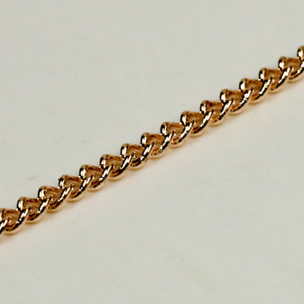 Sample 3 ft Raw Brass (Copper Color)SOLDERED sturdy Chunky Curb Chain - 2.7mm width Solder link - 2.7S
