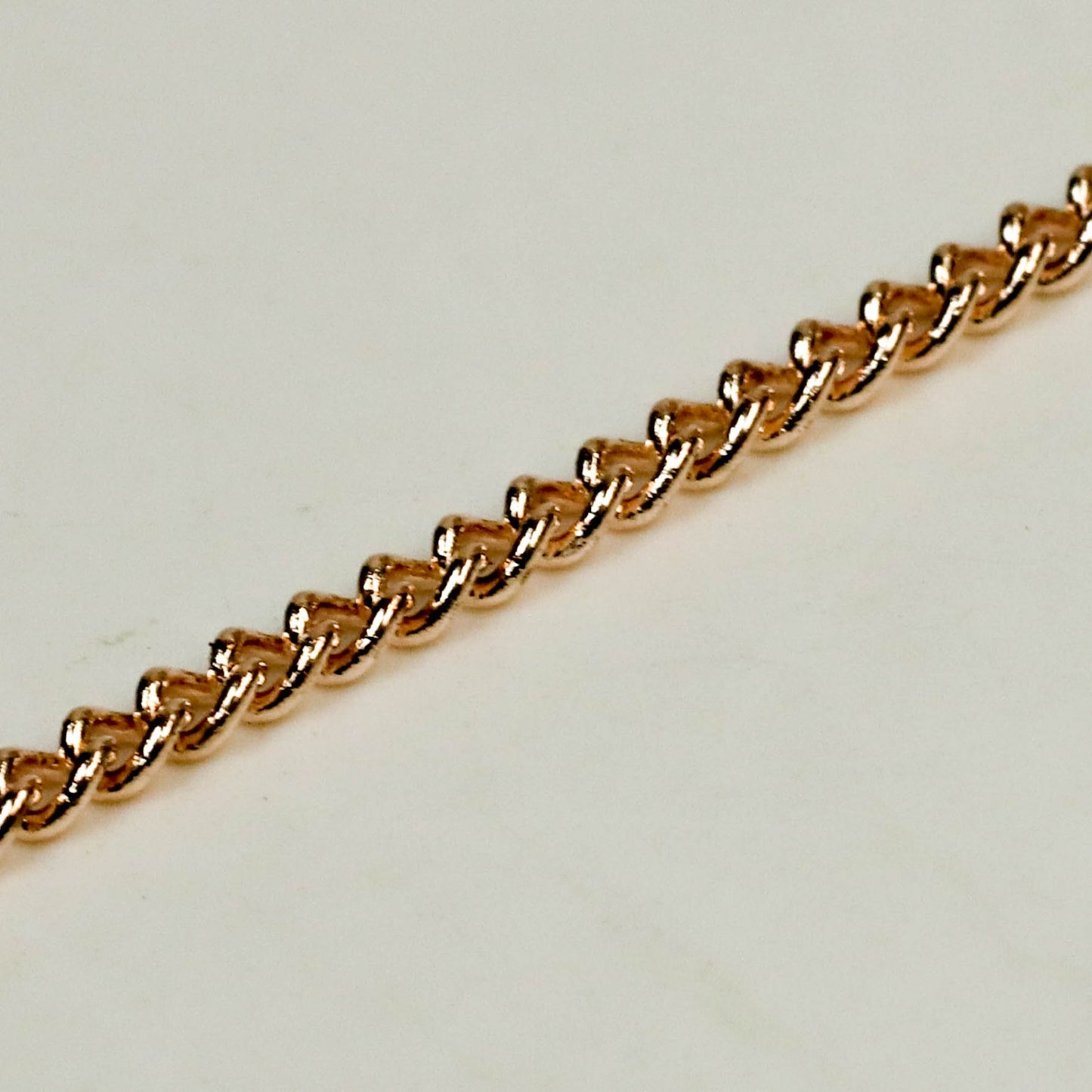 Sample 3 ft Raw Brass (Copper Color)SOLDERED sturdy Chunky Curb Chain - 2.7mm width Solder link - 2.7S