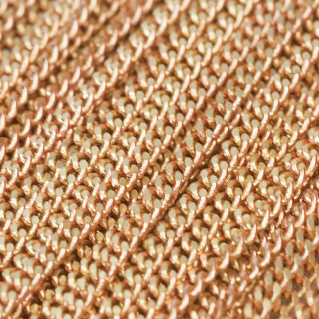 32 ft Reel Raw Brass (Copper Color) FACET Diamond Cut Tiny curb chain - 1.3mm Soldered link - FREE adequate Jump ring (20 pcs) - 1.3F