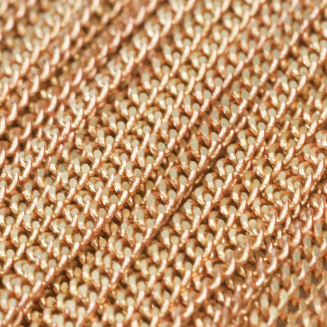 10 ft Reel Raw Brass (Copper Color) FACET Diamond Cut Tiny curb chain - 1.3mm Soldered link - FREE adequate Jump ring (10 pcs) - 1.3F