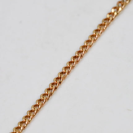 3 ft Reel Raw Brass (Copper Color) FACET Diamond Cut Tiny curb chain - 1.3mm Soldered link - FREE adequate Jump ring (5 pcs) - 1.3F