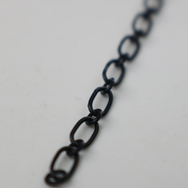 10 feet spool of Long and Short (1 and 1) Chain SOLDERED Chain Necklace Bracelet Black Chain - 6x3mm 4x3mm Soldered 3429LS11